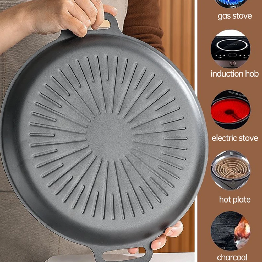 34CM Outdoor BBQ Grill Pan Non - огляд і ціна Korean Bbq Grill