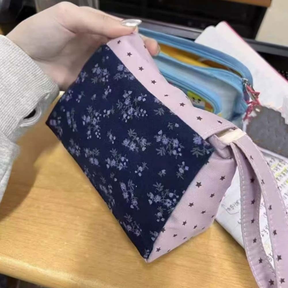 Purple Print Floral Makeup Bag - огляд і ціна The Korean Lifestyle