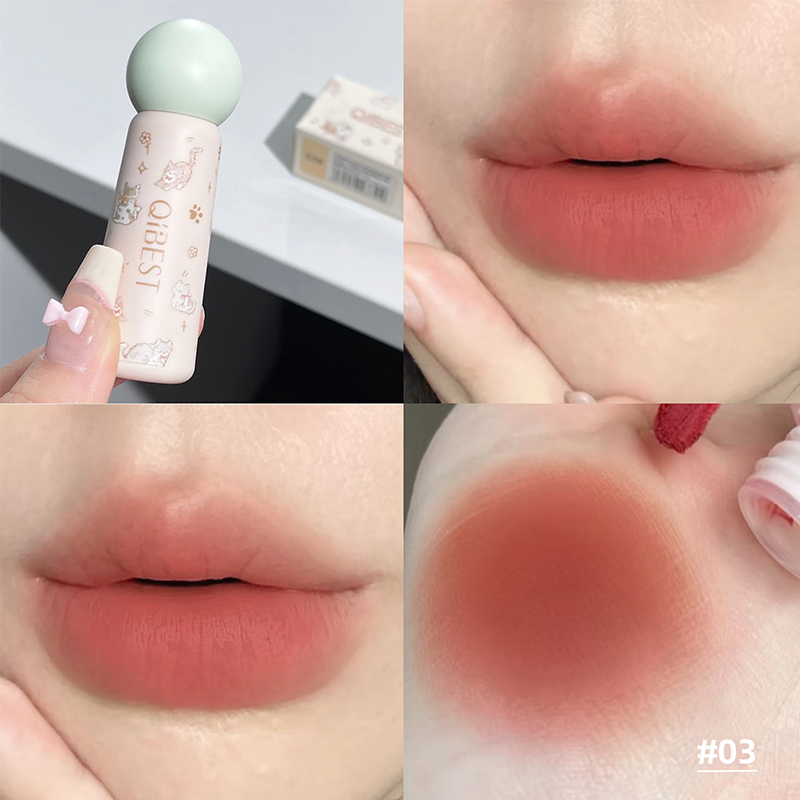 QIBEST Nude Matte Lip Mud Wate - огляд і ціна Lip Tint Korean