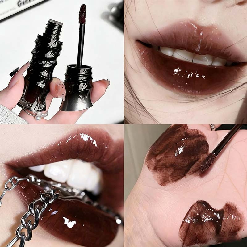 Punk Dark Red Lip Gloss Mirror - огляд і ціна Lip Tint Korean