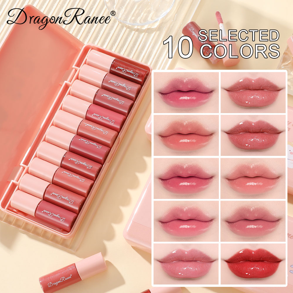 Set of 10 Shimmering Lip Gloss - огляд і ціна Lip Tint Korean