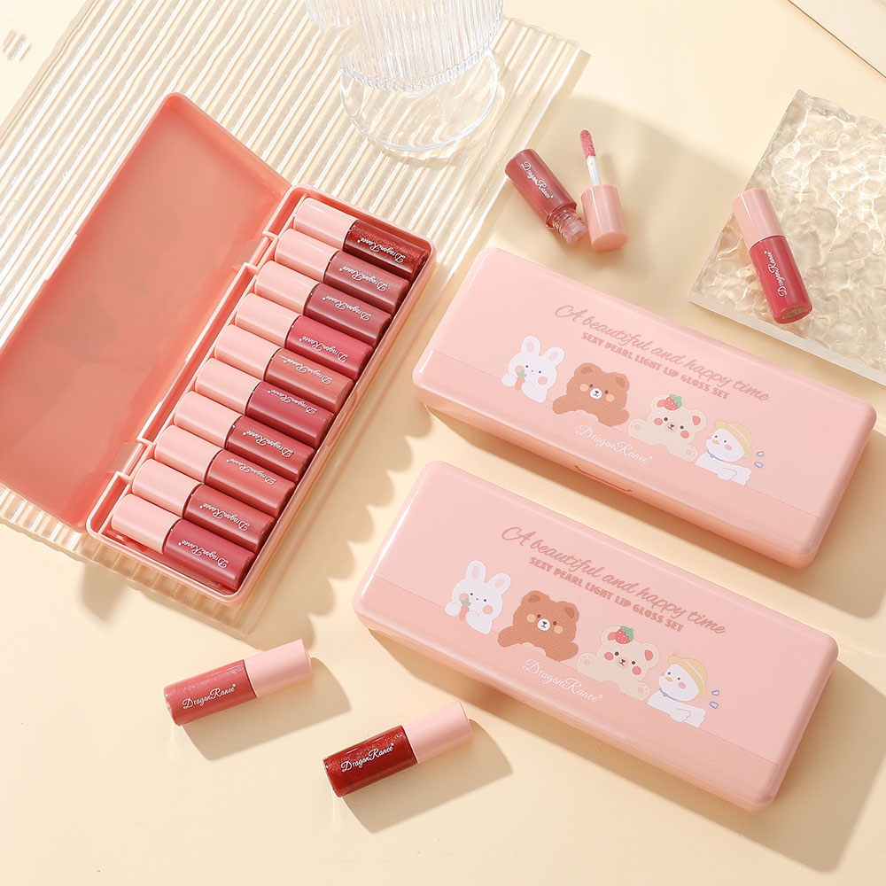 Set of 10 Shimmering Lip Gloss - огляд і ціна Lip Tint Korean