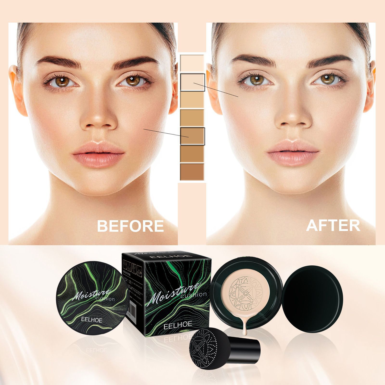 EELHOE Mushroom Head Air Cushi - огляд і ціна Bb Cushion Korean